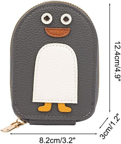 Zippered Card Wallet, Penguin Shape Accordion Wallet Credit Card Holder with 11 Slots for Credit Card ID Cards Driver's Licenses in Saudi Arabia