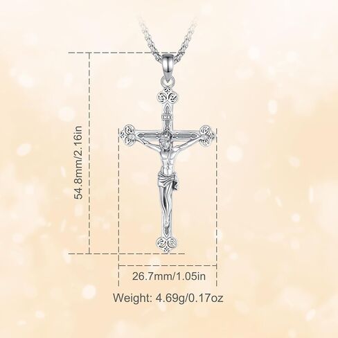 Vito 925 Sterling Silver Saint Necklaces for Women Men, St Michael/Crucifix/Caravaca/St Jude/Virgin Mary Pendant Patron Saint Amulet Medal Religion Jewelry Gift in Saudi Arabia