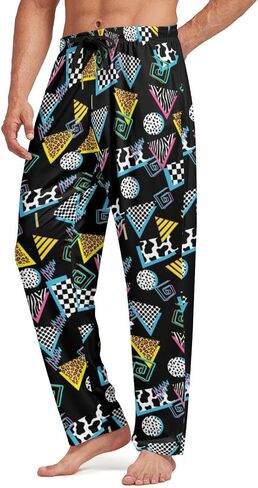 Men's Pajama Pants Loose and lightweight Sleep Lounge Bottoms with pockets Drawstring in Saudi Arabia