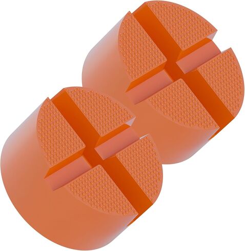 2pcs floor jack rrabber pad ، round dound x -grooves panch patch jack jack pad ، محول سد مقبس عالمي لمقابس المقطورة -حامي السكك الحديدية ، قم بتناسب سيارات مختلفة بسهولة 3.9 × 3.9 × 1.8 في in Kuwait