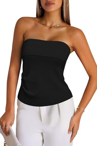 Arach&Cloz Women’s Silk Blend Non Slip Summer Going Out Tube Tops 2025 in Kuwait