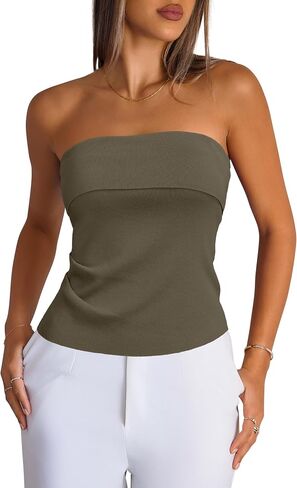 Arach&Cloz Women’s Silk Blend Non Slip Summer Going Out Tube Tops 2025 in Saudi Arabia