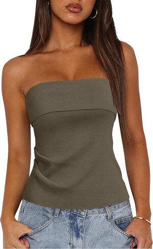 Arach&Cloz Women’s Silk Blend Non Slip Summer Going Out Tube Tops 2025 in Saudi Arabia