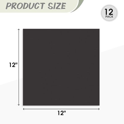 Space Art Deco، حزمة مكونة من 12 لوحة حصيرة سوداء غير مقطوعة مقاس 12 × 12، لوحات دعم غير لامعة خالية من الأحماض للصور والمطبوعات والإطارات والفنون in Kuwait