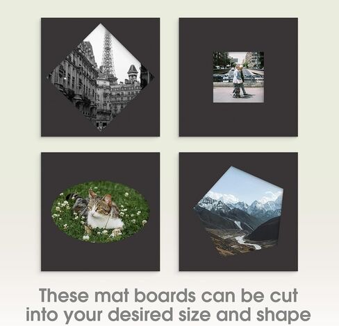 Space Art Deco، حزمة مكونة من 12 لوحة حصيرة سوداء غير مقطوعة مقاس 12 × 12، لوحات دعم غير لامعة خالية من الأحماض للصور والمطبوعات والإطارات والفنون in Kuwait