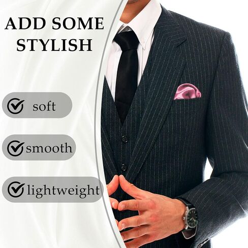 Pocket Squares, Handkerchiefs with Pocket Squares Holder Solid Color Hankies for Wedding Churches 12in in Saudi Arabia