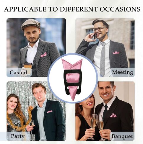 Pocket Squares, Handkerchiefs with Pocket Squares Holder Solid Color Hankies for Wedding Churches 12in in Saudi Arabia