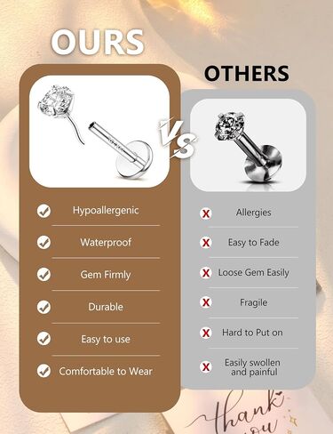 14K Gold Filled Nose Rings Studs Hoops for Women Men: 20G 18G 316L Surgical Stainless Steel Hypoallergenic Dainty Simulated Diamond L Shaped/Corkscrew/Straight/Push Back Nostril Piercing Jewelry in Saudi Arabia