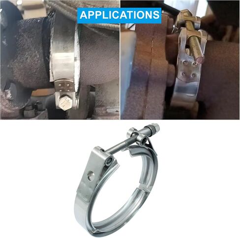4 Inch Stainless Steel 304 V-Band Clamp, Quick Release Clamp Universal Flange Kit, Racing Exhaust Down Pipes for Ford Pickup Trucks in Saudi Arabia