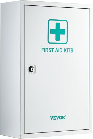 VEVOR 3-Shelf First Aid Cabinet, 1000 Pieces, Large Capacity First Aid Kit, Wall Mounted Medicine Cabinet, OSHA & ANSI 2015 (Class A), Industrial Emergency Metal Med Box, for Business and Worksite in Saudi Arabia