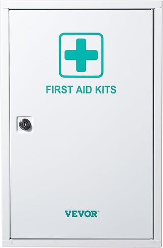 VEVOR 3-Shelf First Aid Cabinet, 1000 Pieces, Large Capacity First Aid Kit, Wall Mounted Medicine Cabinet, OSHA & ANSI 2015 (Class A), Industrial Emergency Metal Med Box, for Business and Worksite in Saudi Arabia