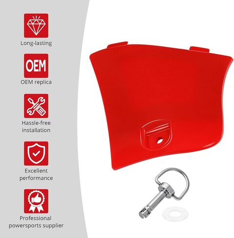 Javik Red Attility Storage Box Cover Lid Stud with Lock Pin Kit Fit for Rincon 650 Trx650 2003-2005 Rincon 680 TRX680 2006-2023 ، OEM#61110-HN8-000ZA 61110HN8000 17225KN5671 in Kuwait