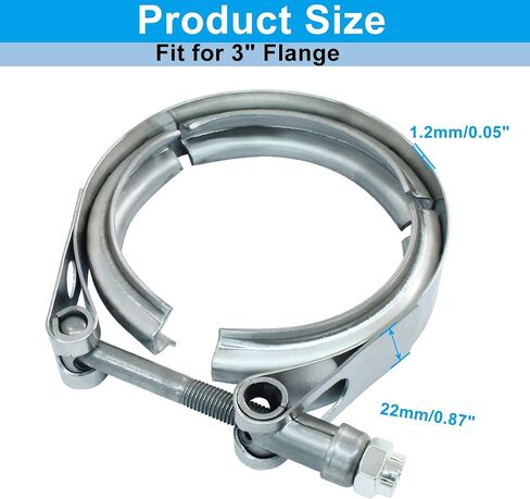 4 Inch Stainless Steel 304 V-Band Clamp, Quick Release Clamp Universal Flange Kit, Racing Exhaust Down Pipes for Ford Pickup Trucks in Saudi Arabia
