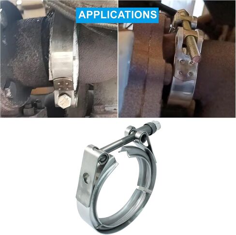 4 Inch Stainless Steel 304 V-Band Clamp, Quick Release Clamp Universal Flange Kit, Racing Exhaust Down Pipes for Ford Pickup Trucks in Saudi Arabia