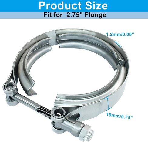 4 Inch Stainless Steel 304 V-Band Clamp, Quick Release Clamp Universal Flange Kit, Racing Exhaust Down Pipes for Ford Pickup Trucks in Saudi Arabia