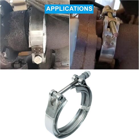 4 Inch Stainless Steel 304 V-Band Clamp, Quick Release Clamp Universal Flange Kit, Racing Exhaust Down Pipes for Ford Pickup Trucks in Saudi Arabia