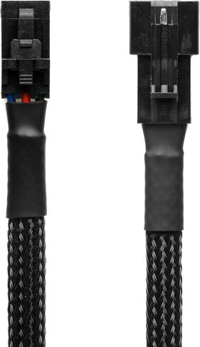 CRJ 4-Pin RGB Lighting Splitter Cable for Corsair - 6-inch (15cm), Black Sleeved - 2-Way Splitter for Corsair iCUE RGB Lighting System in Kuwait