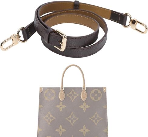 Vachetta Leather Strap for LV ONTHEGO Bag,Double Sided Usable Color-Blocking Cowhide Crossbody Adjustable Strap in Kuwait