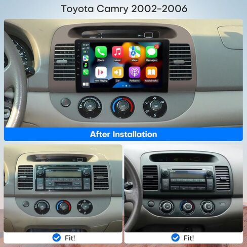 Radio for Toyota Camry 2007 2008 2009 2010 2011 Car Stereo Android 14 9 Inch IPS Touch Screen Wireless Carplay& Android Auto Bluetooth WiFi Wireless GPS FM SWC Backup Camera Head Unit in Kuwait