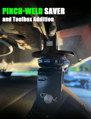 Pinch Weld Jack Adapter, Magnetic Frame Rail Protector for Car Jack, Prevent Slide During Changing Oil,Tire Or Repair,Mechanic Tools in Garage，Floor Jack Accessories(red-1) in Kuwait