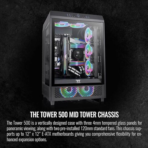 Thermaltake Tower 200 Series Black LCD Panel Kit, 3.9" LCD Display, Supported by Tt RGB Plus 2.0 Software, AC-066-OO1NAN-A1, 3 Year Warranty in Kuwait
