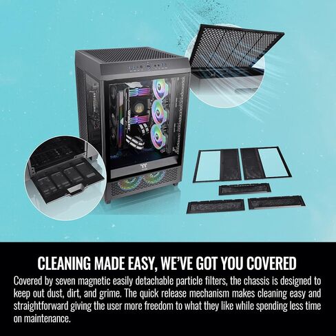 Thermaltake Tower 200 Series Black LCD Panel Kit, 3.9" LCD Display, Supported by Tt RGB Plus 2.0 Software, AC-066-OO1NAN-A1, 3 Year Warranty in Kuwait