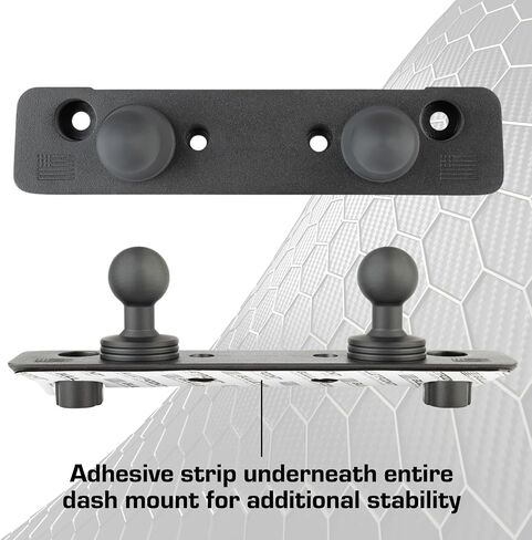 حامل الهاتف الخلوي Bulletpoint Dash Mount متوافق مع 2013-2018 RAM Truck & 2019+ RAM 1500 Classic 20mm Ball Mount - متوافق مع هواتف iPhone وAndroid الذكية (RubiGrid Multi-Device Mount) in Kuwait