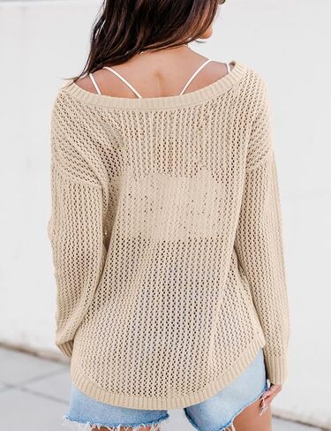 Xuba Women's Crochet Top Dorts Long Long Mollow Out Summer Sweater Cover Up Up in Kuwait