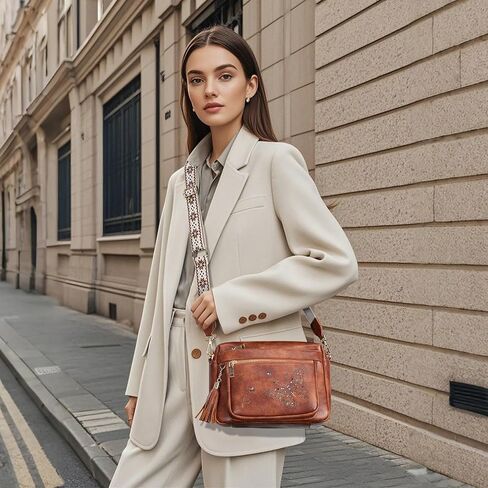 Crossbody Bags for Women Trendy Leather Crossbody Purse Shoulder Handbags Butterfly Design in Saudi Arabia