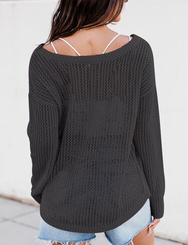 Xuba Women's Crochet Top Dorts Long Long Mollow Out Summer Sweater Cover Up Up in Kuwait