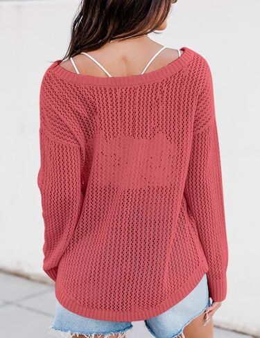 Xuba Women's Crochet Top Dorts Long Long Mollow Out Summer Sweater Cover Up Up in Kuwait