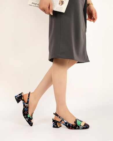 Joseywade النساء Slingback كتلة منخفضة صندل بكعب مكتنز مضخات مغلقة ساحة تو فستان أحذية 2 بوصة الصنادل بكعب مع حزام قابل للتعديل in Kuwait