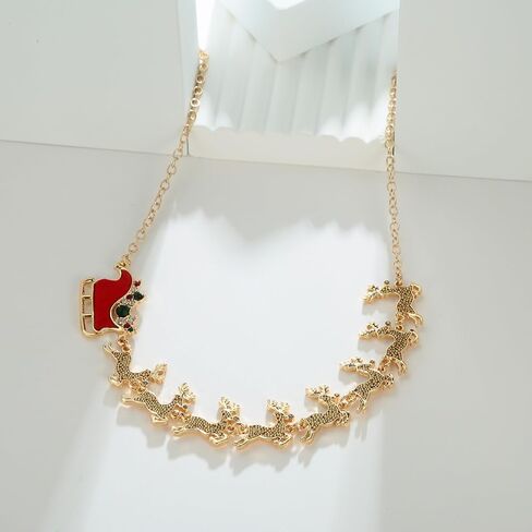 LILIE&WHITE Christmas Necklace For Women With Candy Christmas Tree Pendant Necklace Light Bulb Xmas Fashion Jewelry in Kuwait
