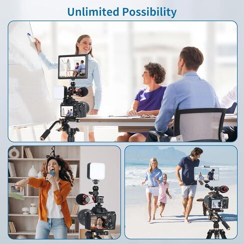 UTEBIT Super Clamp Camera Mount with 360° Ballhead Magic Arm, Super Clamp Mount with 1/4" and 3/8" Thread, Desk/Bike/Bicycle/Motorcycle/Handlebar Mount for GoPro, Phone, Camera, Monitor, LED Light in Saudi Arabia