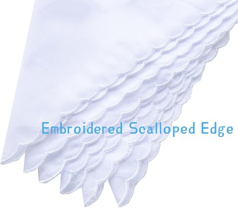 La closure Women's Pretty Embroidery White Handkerchief Hankies in Saudi Arabia