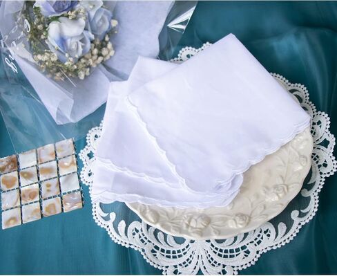 La closure Women's Pretty Embroidery White Handkerchief Hankies in Saudi Arabia