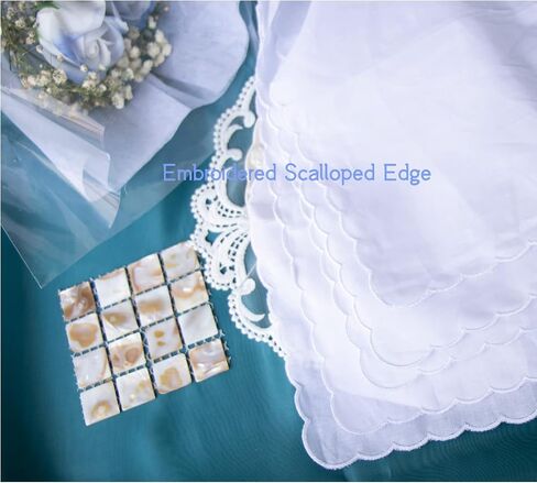 La closure Women's Pretty Embroidery White Handkerchief Hankies in Saudi Arabia