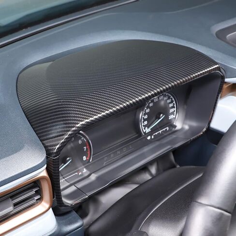 TOYCIDFG for Ford Maverick 2022-2025 Dashboard Instrument Panel Dial Frame Cover Trim Car Interior Decoration Accessories Panel Moulding Trims (Carbon Fiber Style) in Kuwait