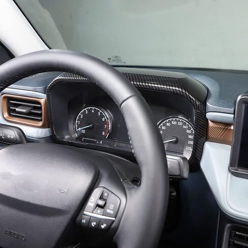 TOYCIDFG for Ford Maverick 2022-2025 Dashboard Instrument Panel Dial Frame Cover Trim Car Interior Decoration Accessories Panel Moulding Trims (Carbon Fiber Style) in Kuwait