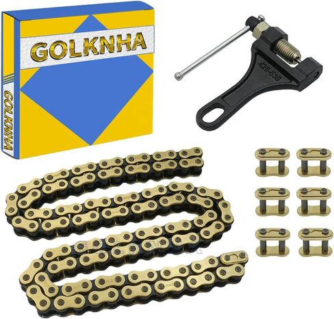 428H Drive Chain 118 Link with 6pcs Connecting Master Link Compatible with XR100 XR100R CRF100F CRF125FB YZ85 Motorcycle ATV Dirt Bike Seamless Small Tub with Chain Breaker in Saudi Arabia
