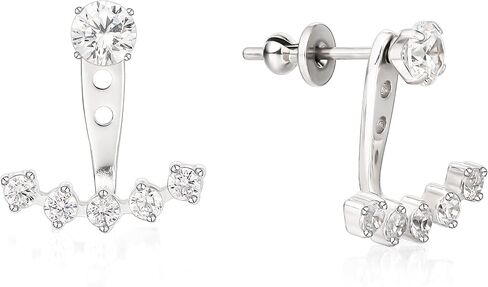 Limerencia F136 Hypoallergenic Pure Titanium Earrings for Women, G23 Implant Grade 5A Cubic Zirconia Open Hoops, Cartilage Stud Earrings Trendy Jewelry for Sensitive Ears in Kuwait