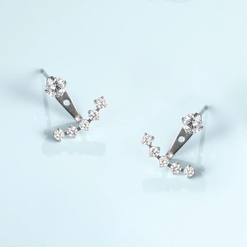 Limerencia F136 Hypoallergenic Pure Titanium Earrings for Women, G23 Implant Grade 5A Cubic Zirconia Open Hoops, Cartilage Stud Earrings Trendy Jewelry for Sensitive Ears in Kuwait