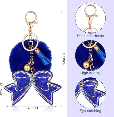 Cheer Backpack with Cheer Bow Keychain Cheerleading Glitter Backpack Cheerleaders Gift Cheer Bags for Sport(Blue,Large) in Saudi Arabia