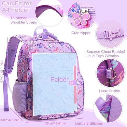 RHCPFOVR Girls Backpack for Elementary School, Backpack for Girls 5-8, Lightweight Kids Backpacks in Kuwait