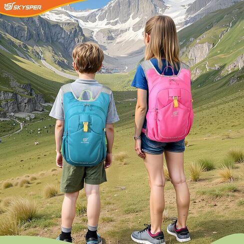 SKYSPER Kid Backpack for Boys Girls Kids Travel Backpack Day Pack for Outdoor Day Trips Kids 16" tall(Blue) in Kuwait