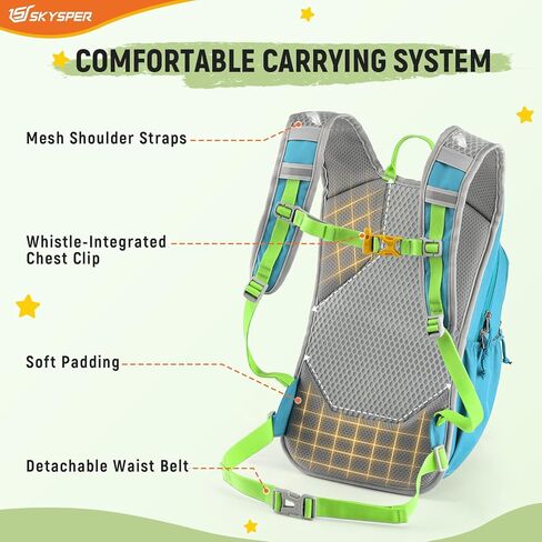 SKYSPER Kid Backpack for Boys Girls Kids Travel Backpack Day Pack for Outdoor Day Trips Kids 16" tall(Blue) in Kuwait