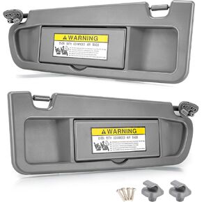 Driver Sun Visor and Passenger Side Visor Replacement for Honda Civic 2006 2007 2008 2009 2010 2011 - Car Sun Visor Fits Models with 83230-SNA-A01ZA, 83280-SNA-A01ZA (Atlas Gray)
