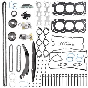 4.0L Head Gasket Set Timing Chain Kit Fit for Nissan Frontier Xterra Pathfinder NV1500 NV2500 NV3500,fit for Suzuki Equator 4.0L V6 Gas 2005-2015 HS26370PT TK3042 ES72900