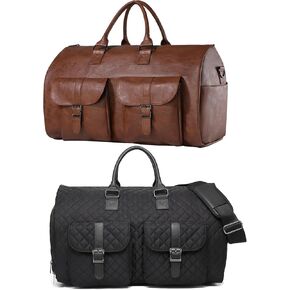 seyfocnia Convertible Carry on Garment Bag,Women Garment Duffle Travel Bag with Shoe Pouch 2 in 1 Hanging Cloting Suit Bag