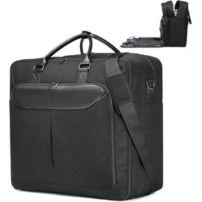Garment Bags for Travel, Large Suit Travel Bag for Men Foldable Carry On Garment Duffel Bag for Hanging Clothes,Convertible Business Luggage Black